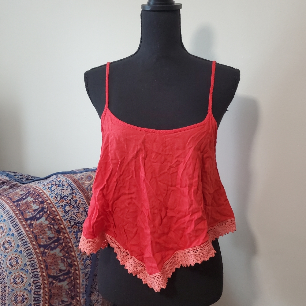 🙏 MILEAGE crop tank top orange size xl
